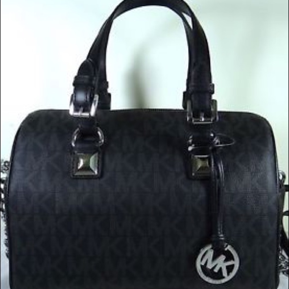 100% AUTHENTIC MICHAEL KORS BLACK GRAYSON SATCHEL